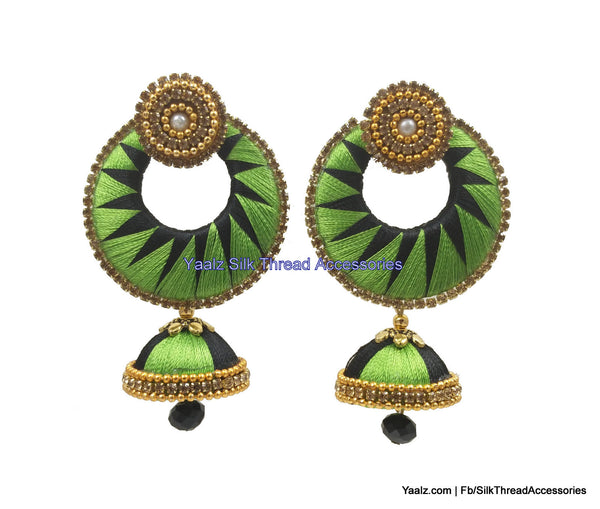 Deewangi Earrings-Parrot Green