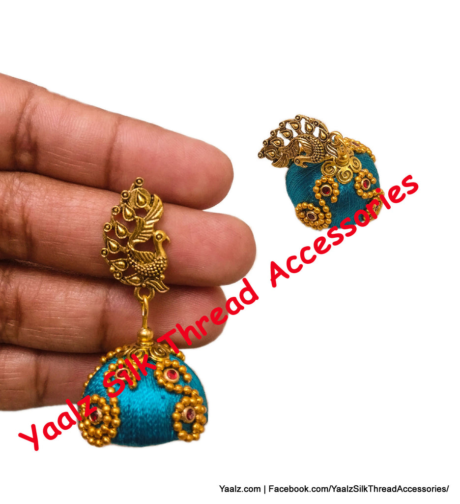 Silk Thread Earring Jhumka Colour can Design choose Size S | Shopee  Singapore