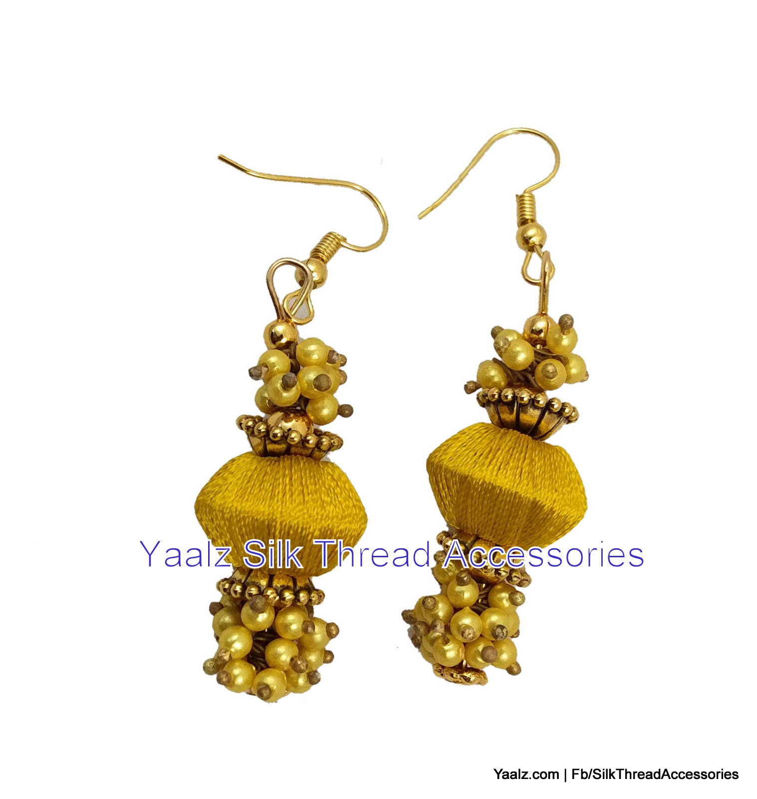 Yellow Earrings  Statement Earrings  Designer earrings for Girls   Delight Yellow Danglers by Blingvine