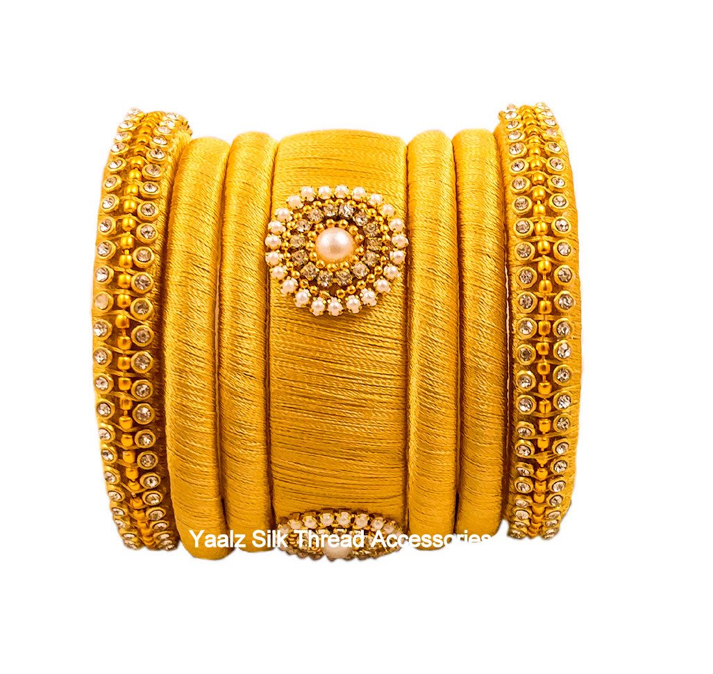 Buy Artificial Tree Yellow Thread Bracelet For Women (Pack Of 4) Online at  Best Prices in India - JioMart.